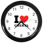 I love cheryl Wall Clock (Black) Front