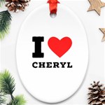 I love cheryl Oval Ornament (Two Sides) Front