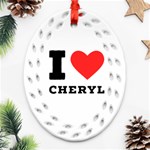 I love cheryl Oval Filigree Ornament (Two Sides) Back