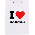 i love hannah A4 Acrylic Clipboard Back