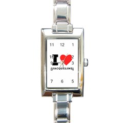 I Love Jacqueline Rectangle Italian Charm Watch by ilovewhateva