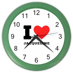 I Love Jacqueline Color Wall Clock by ilovewhateva