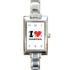 I Love Martha Rectangle Italian Charm Watch by ilovewhateva