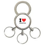 I love martha 3-Ring Key Chain Front