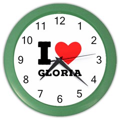 I Love Gloria  Color Wall Clock by ilovewhateva