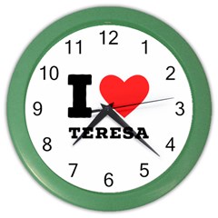 I Love Teresa Color Wall Clock by ilovewhateva