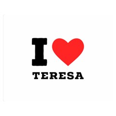 I Love Teresa One Side Premium Plush Fleece Blanket (medium)