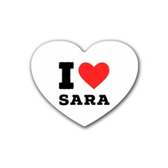 I Love Sara Rubber Coaster (heart) by ilovewhateva