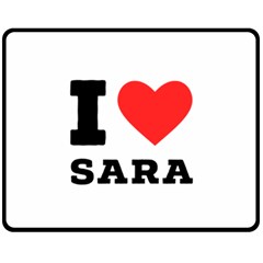 I Love Sara One Side Fleece Blanket (medium) by ilovewhateva