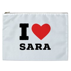 I Love Sara Cosmetic Bag (xxl) by ilovewhateva