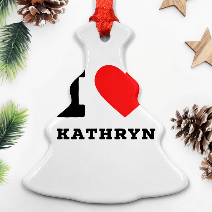 I love kathryn Christmas Tree Ornament (Two Sides)