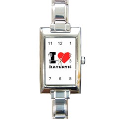 I Love Kathryn Rectangle Italian Charm Watch by ilovewhateva