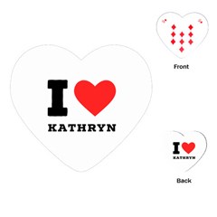 I Love Kathryn Playing Cards Single Design (heart) by ilovewhateva