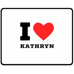 I Love Kathryn Fleece Blanket (medium) by ilovewhateva