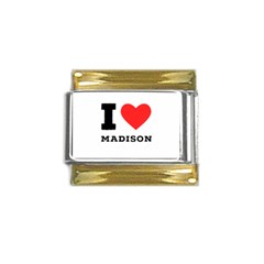 I Love Madison  Gold Trim Italian Charm (9mm) by ilovewhateva