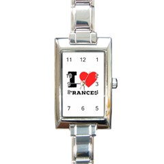 I Love Frances  Rectangle Italian Charm Watch by ilovewhateva