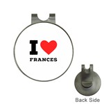 I love Frances  Hat Clips with Golf Markers Front