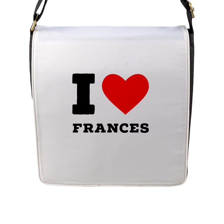 I love Frances  Flap Closure Messenger Bag (L)