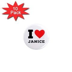 I Love Janice 1  Mini Magnet (10 Pack)  by ilovewhateva