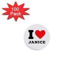 I love janice 1  Mini Buttons (100 pack)  Front