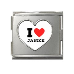 I Love Janice Mega Link Heart Italian Charm (18mm) by ilovewhateva