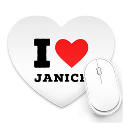 I Love Janice Heart Mousepad by ilovewhateva