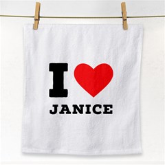 I Love Janice Face Towel by ilovewhateva