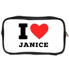 I Love Janice Toiletries Bag (one Side) by ilovewhateva