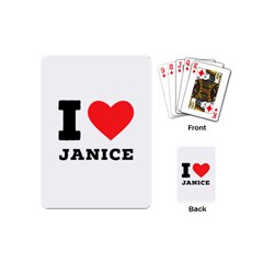 I Love Janice Playing Cards Single Design (mini) by ilovewhateva