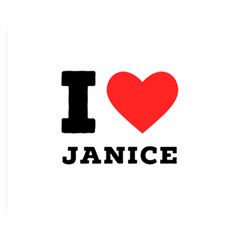 I Love Janice Premium Plush Fleece Blanket (medium) by ilovewhateva