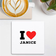 I Love Janice Uv Print Square Tile Coaster  by ilovewhateva