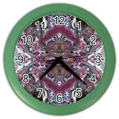 Blend Iv Color Wall Clock by kaleidomarblingart