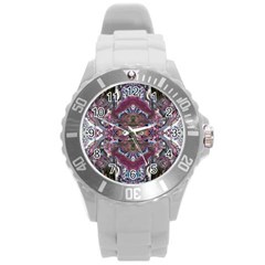 Blend Iv Round Plastic Sport Watch (l) by kaleidomarblingart