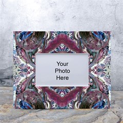 Blend Iv White Tabletop Photo Frame 4 x6  by kaleidomarblingart