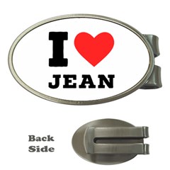 I Love Jean Money Clips (oval)  by ilovewhateva