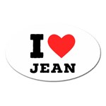 I love jean Oval Magnet Front