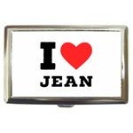 I love jean Cigarette Money Case Front