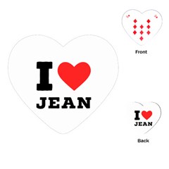 I Love Jean Playing Cards Single Design (heart) by ilovewhateva