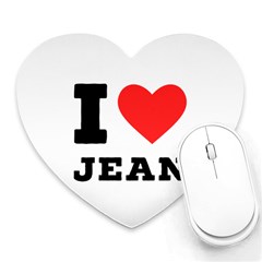 I Love Jean Heart Mousepad by ilovewhateva