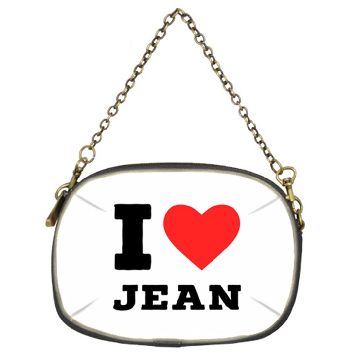 I love jean Chain Purse (Two Sides)