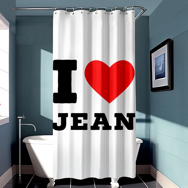 I love jean Shower Curtain 36  x 72  (Stall) 