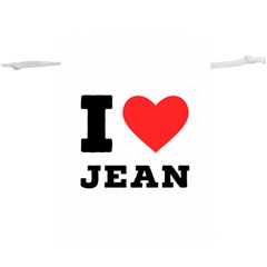 I Love Jean Lightweight Drawstring Pouch (xl) by ilovewhateva