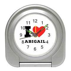 I Love Abigail  Travel Alarm Clock by ilovewhateva