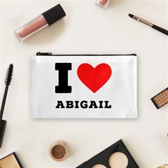 I Love Abigail  Cosmetic Bag (small) by ilovewhateva