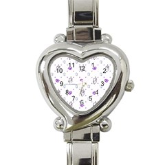 Background Hexagram Spiral Heart Italian Charm Watch by Semog4