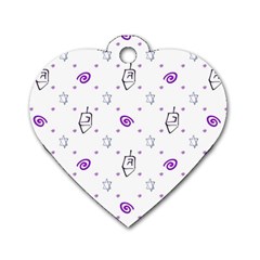 Background Hexagram Spiral Dog Tag Heart (two Sides) by Semog4