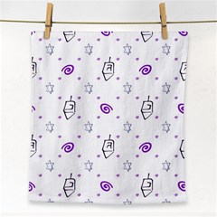 Background Hexagram Spiral Face Towel by Semog4