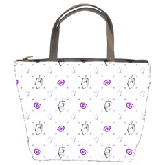 Background Hexagram Spiral Bucket Bag