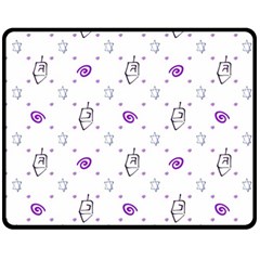 Background Hexagram Spiral Fleece Blanket (medium) by Semog4