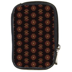 Pattern Floral Texture Icons Compact Camera Leather Case